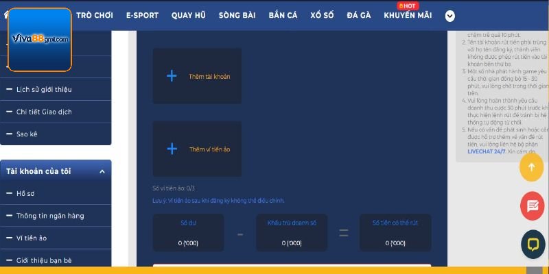 Rút Tiền Viva88 - Thao Tác Đổi Thưởng Đơn Giản, Hiệu Quả 2 Cập nhật hướng dẫn Viva88 chuẩn xác